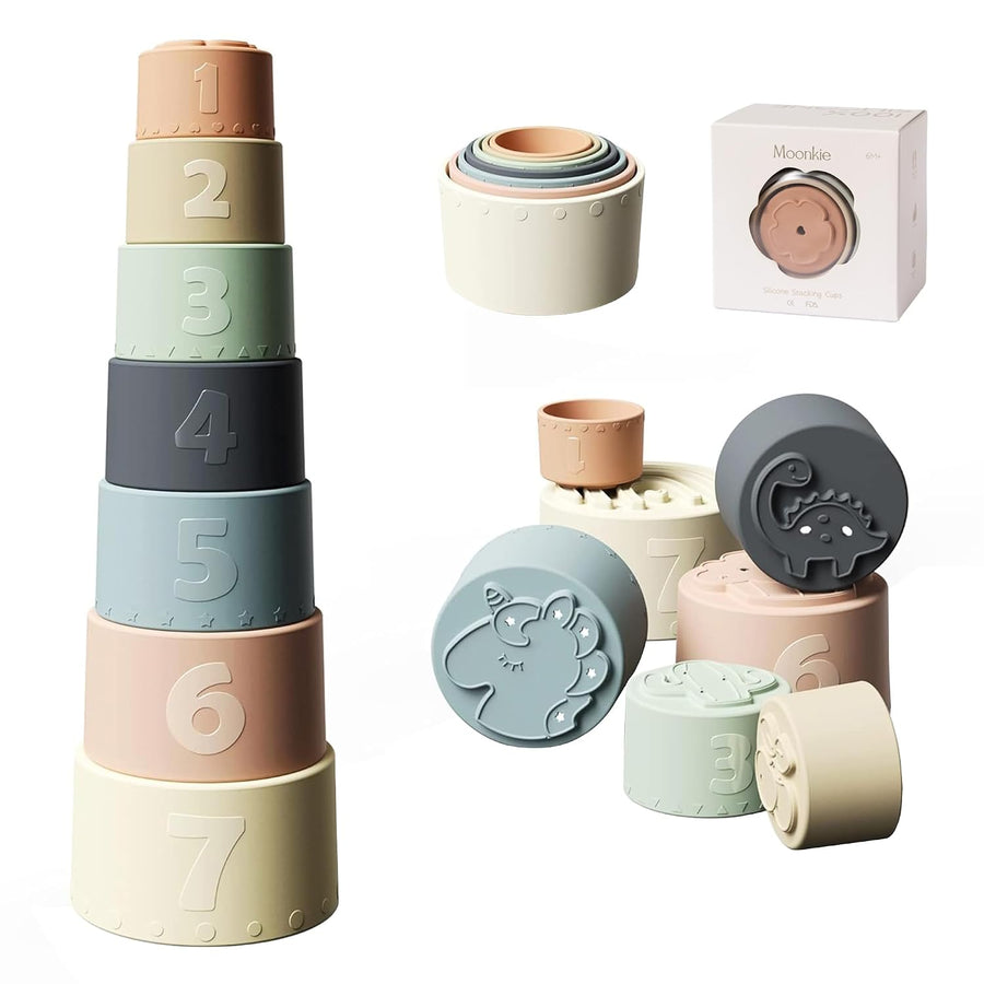 Silicone stacking cups