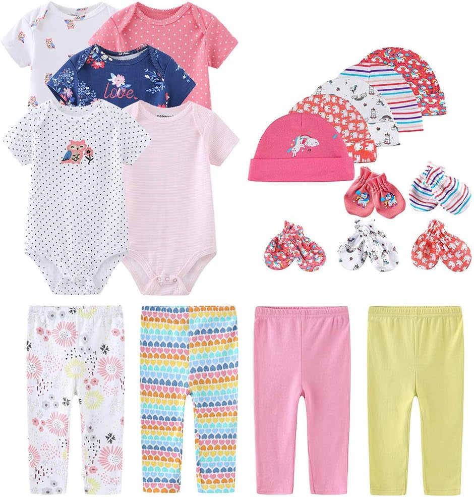 Ultimate 19-Piece Unisex Baby Layette Essentials Gift Set for Newborns