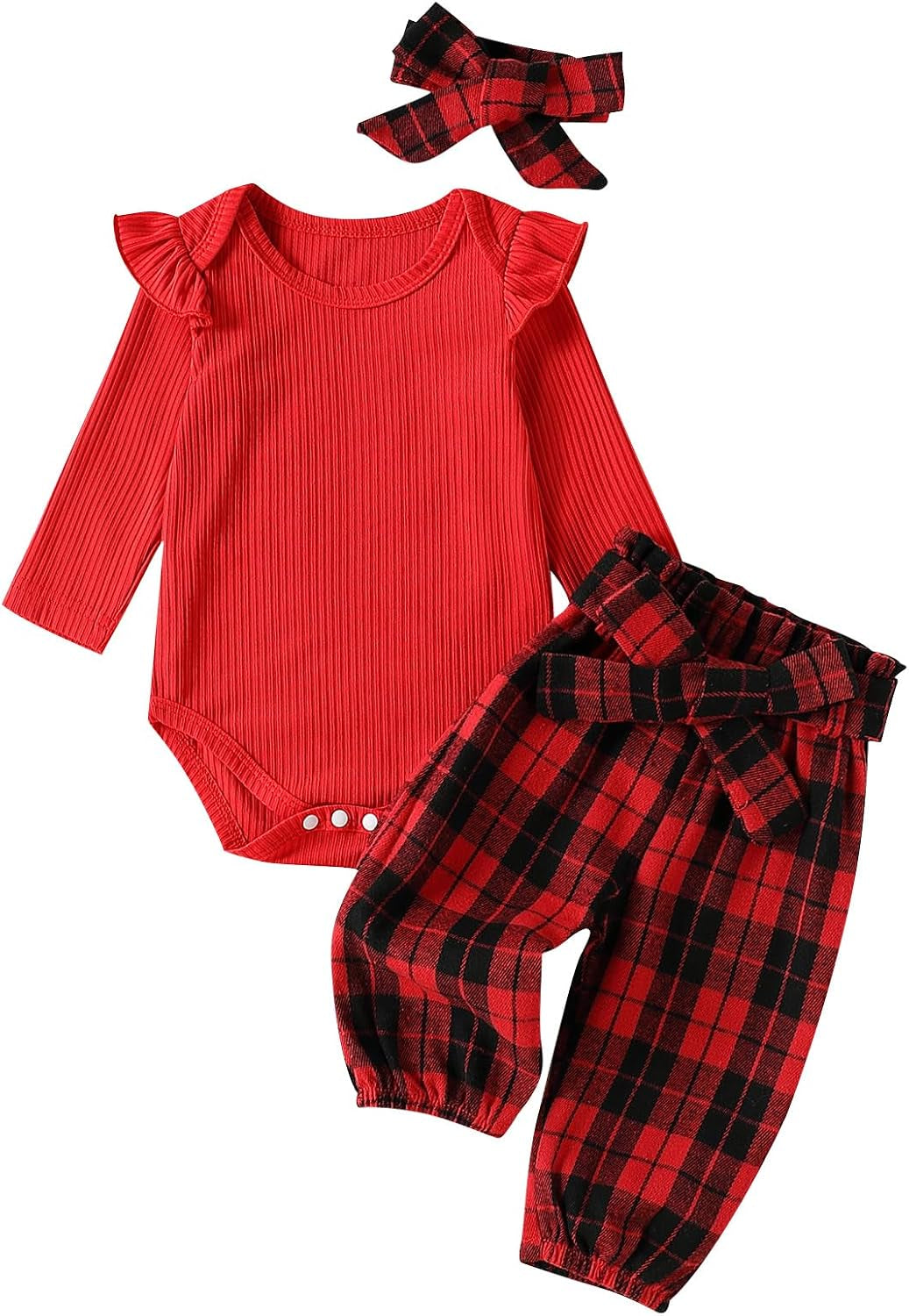 Newborn Infant Girl Clothes Rib Knit Romper Daisy Print Pants Headband Baby Clothes for Girls 0 3 6 12 18 24 Months