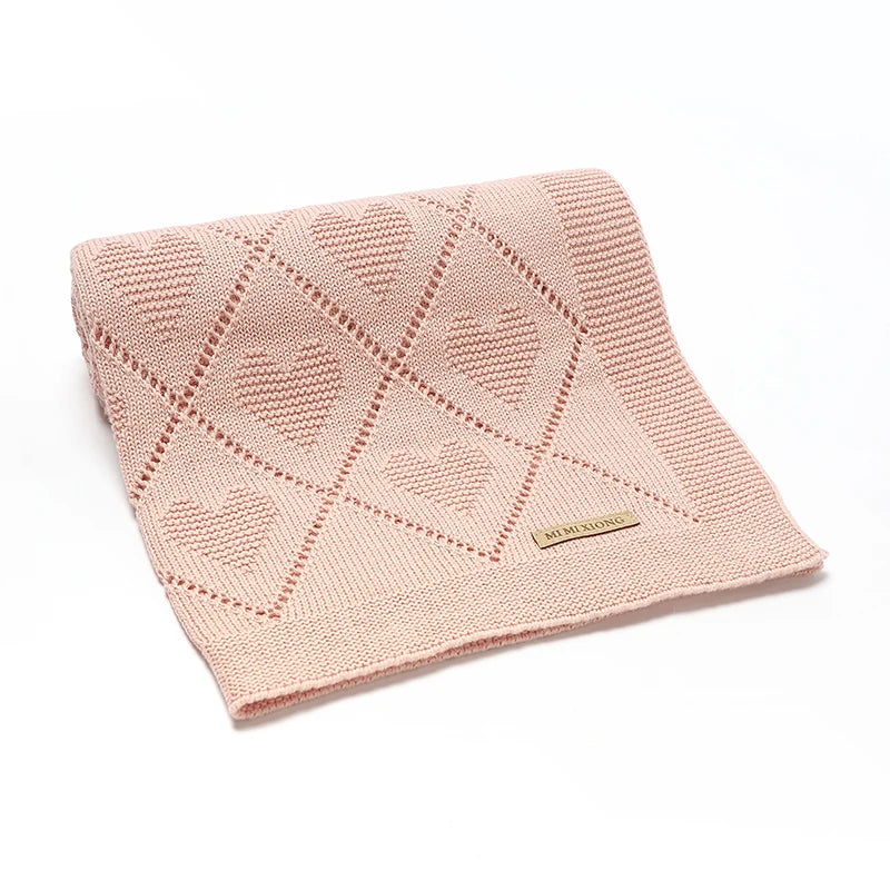 Cotton knit baby swaddle wrap blanket, view 2