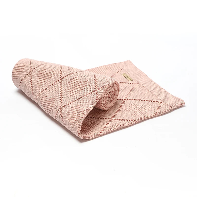 Cotton knit baby swaddle wrap blanket, view 3