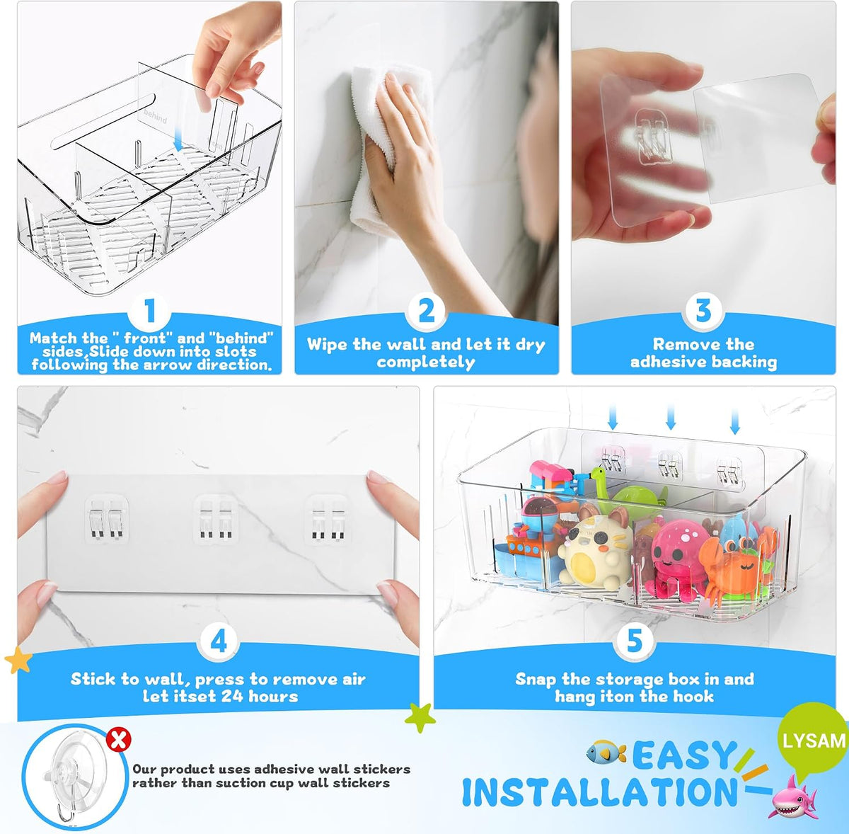 Bath toy storage organizer, view 8
