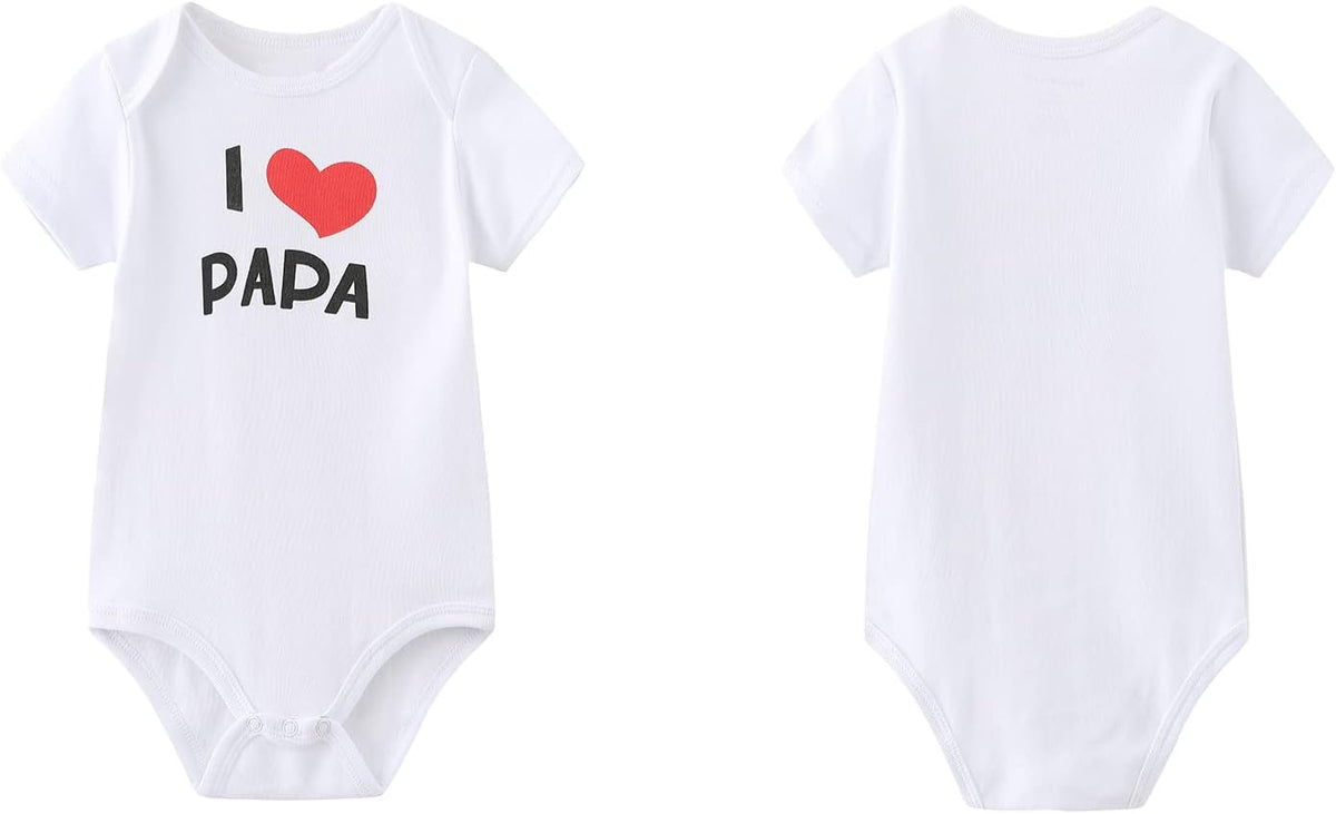 Unisex baby short sleeve bodysuit and pants set, view 3