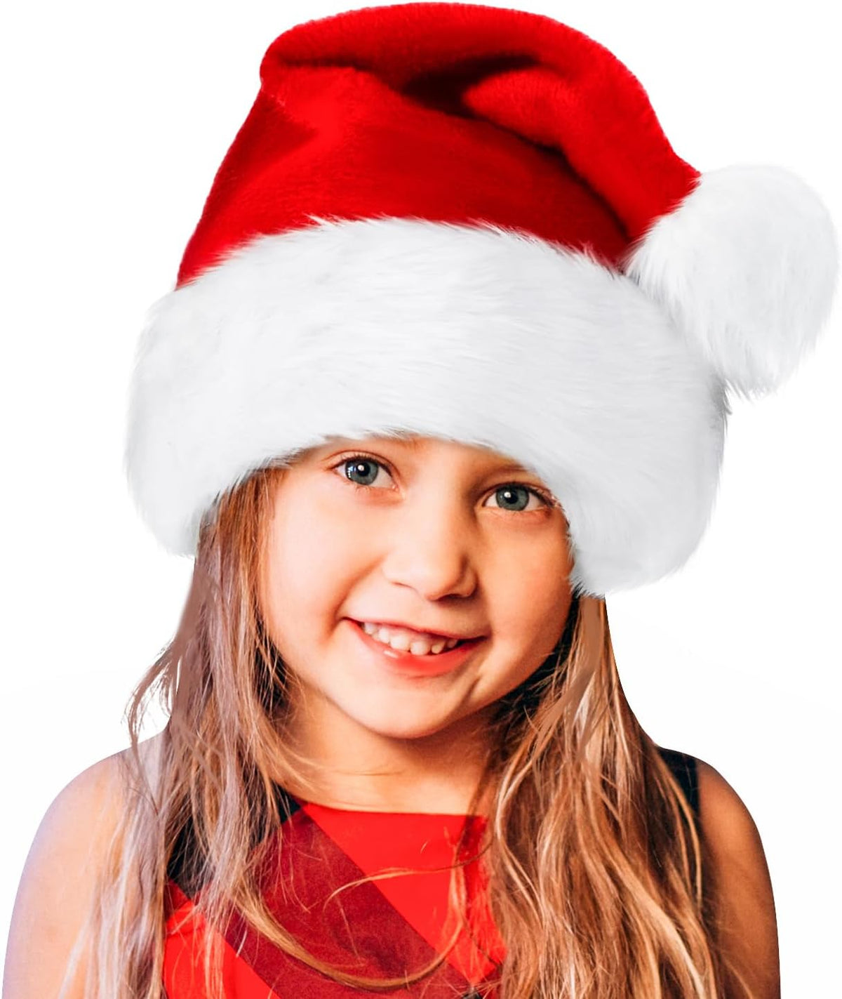 Unisex Extra Thick Santa Hat for Kids - Comfortable Christmas Holiday Hat for Festive Celebrations
