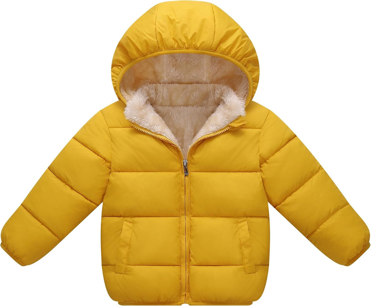 Hooded puffer winter coat, view 13