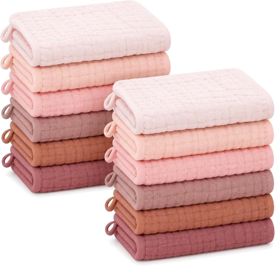 Muslin baby washcloths, 12-pack