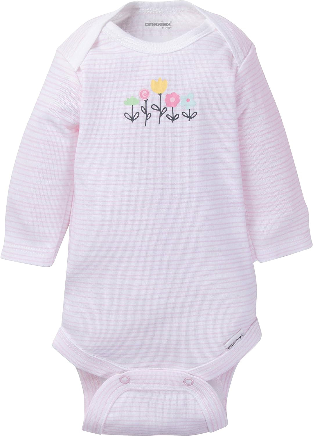 Long sleeve baby bodysuits, six-pack, view 2