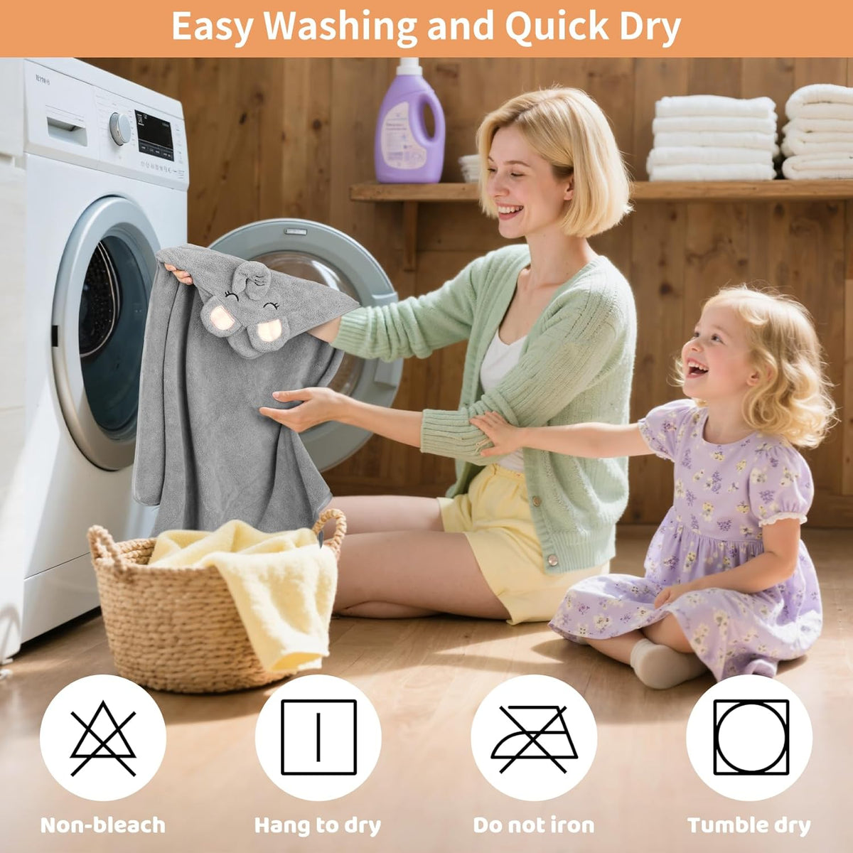 12-piece baby bath towel set, view 6
