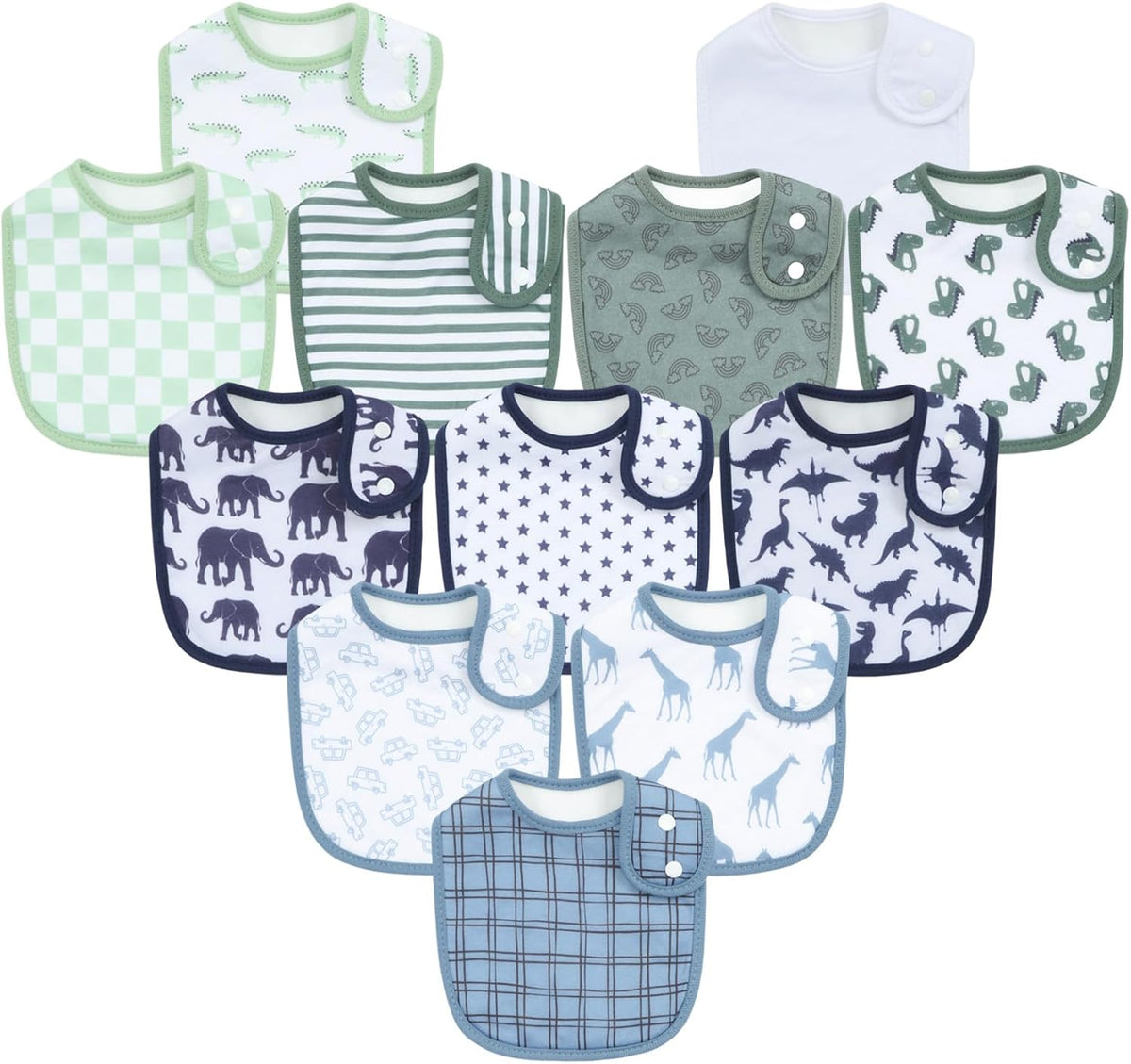 Stylish & Soft Cotton Bandana Bibs Set for Newborns - Unisex, Absorbent, Perfect for Boys & Girls (3-36 Months)