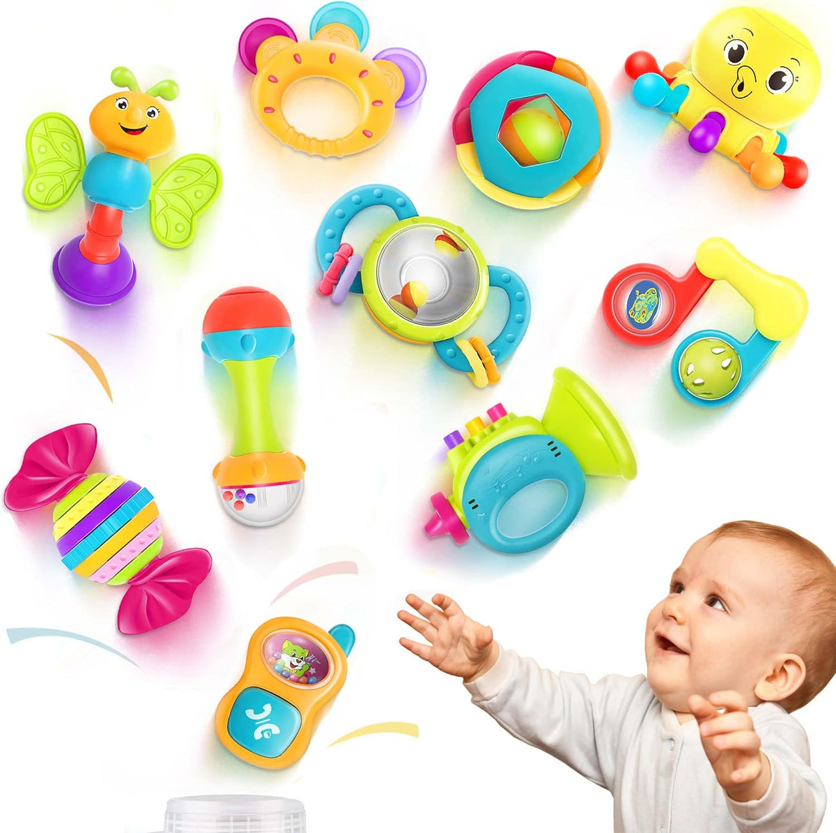 Baby rattle and teether set, view 8