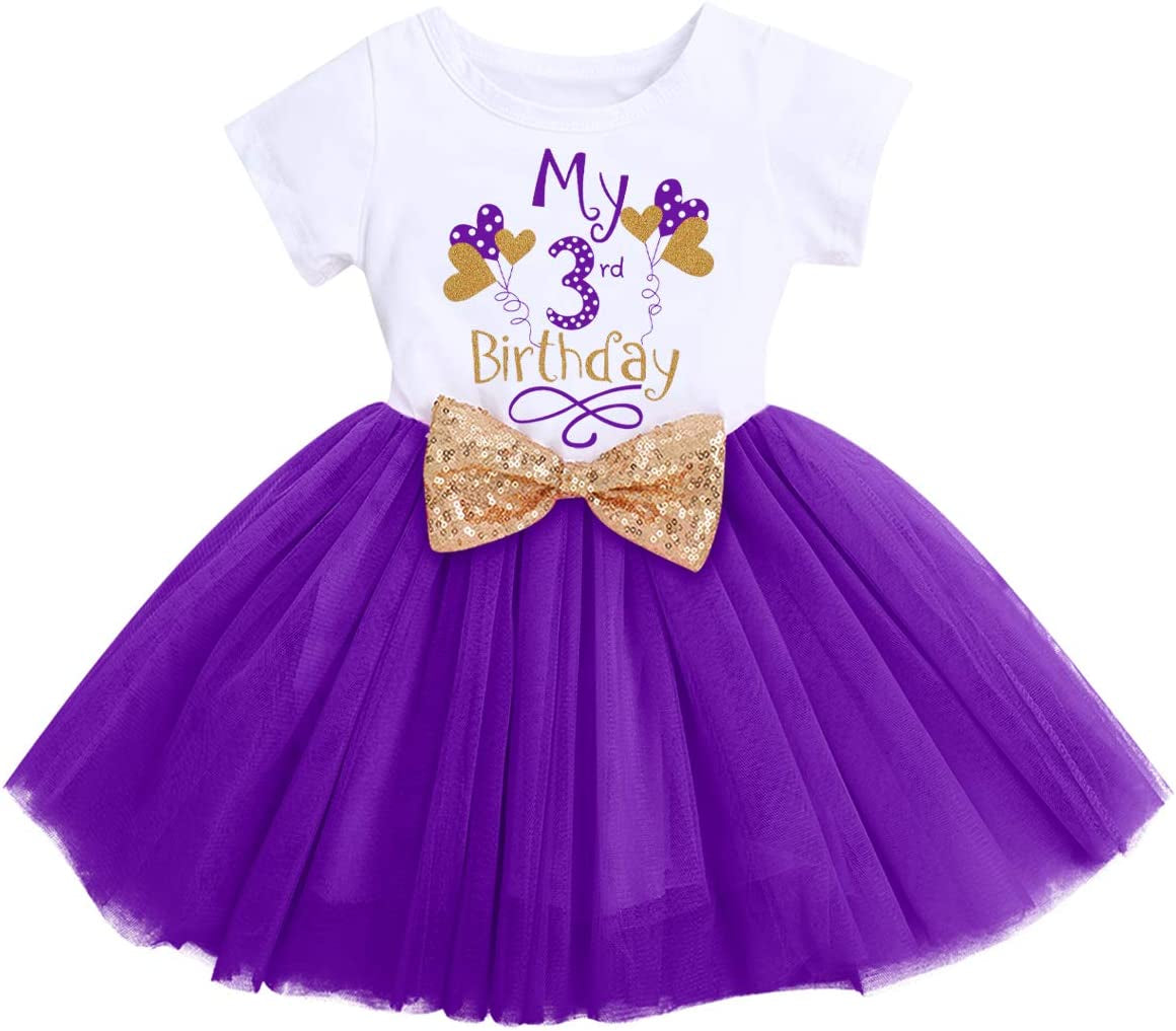Toddler girl tutu princess birthday dress