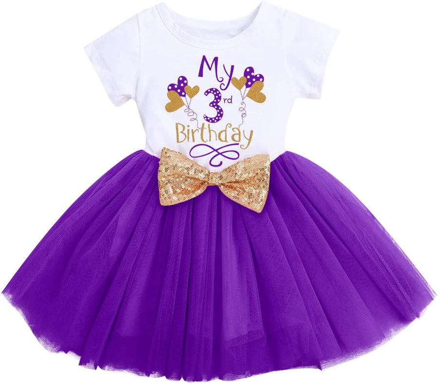 Toddler girl tutu princess birthday dress