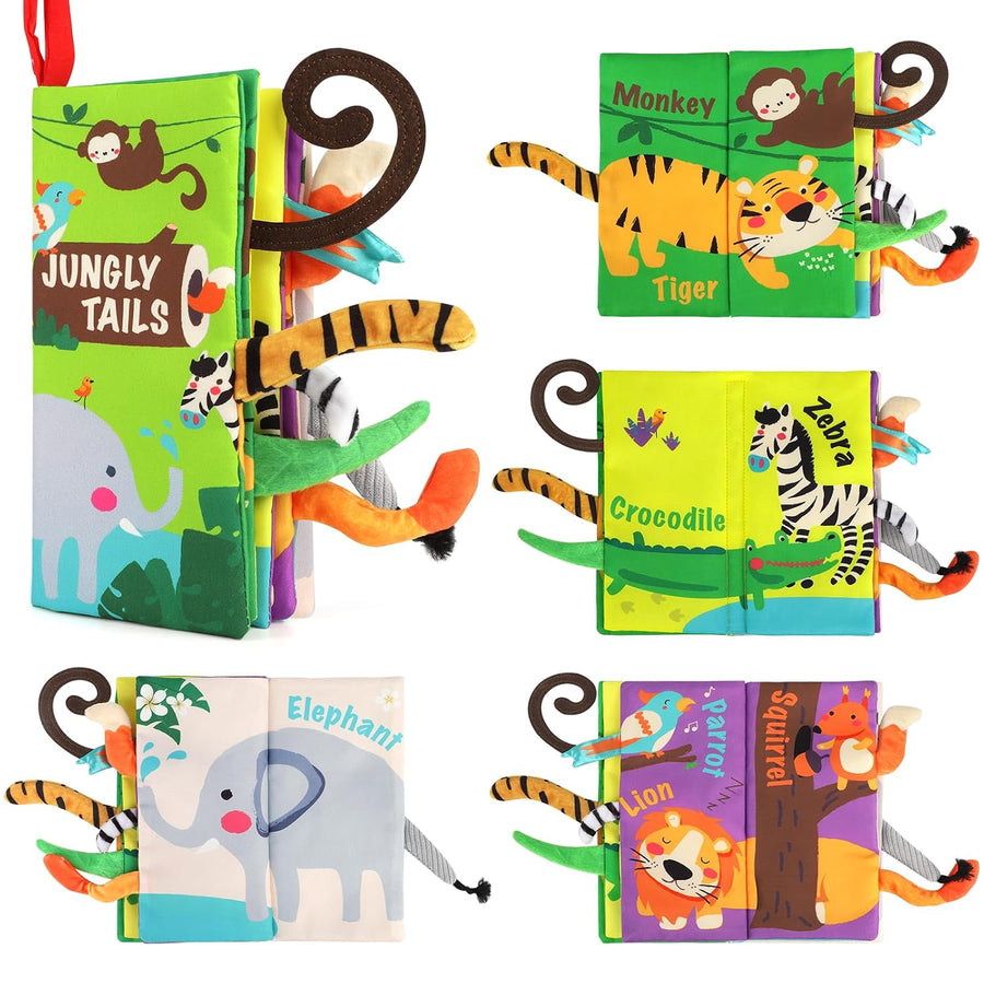 Touch and feel tummy time book