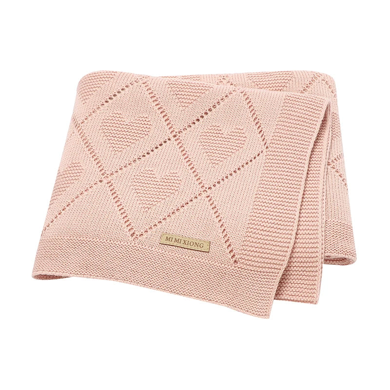 Cotton knit baby swaddle wrap blanket