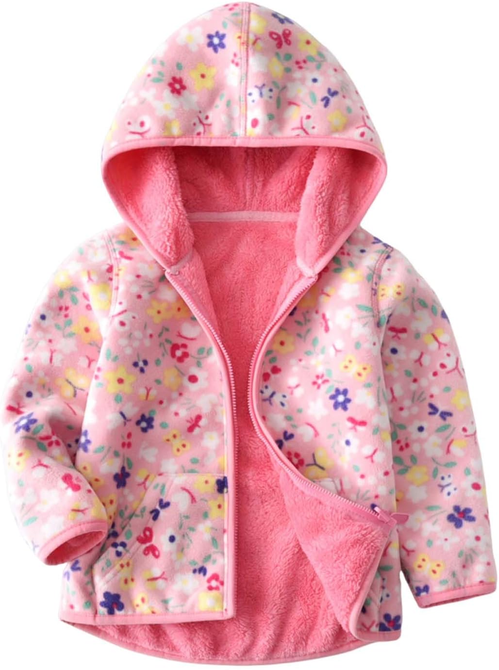Sherpa-lined fleece hoodie jacket, view 11