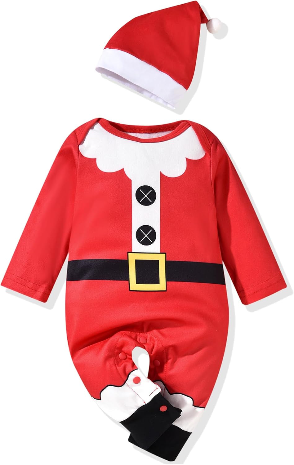 Infant Baby Boys Girls First Christmas Outfit Xmas Romper Elf Santa Clothes