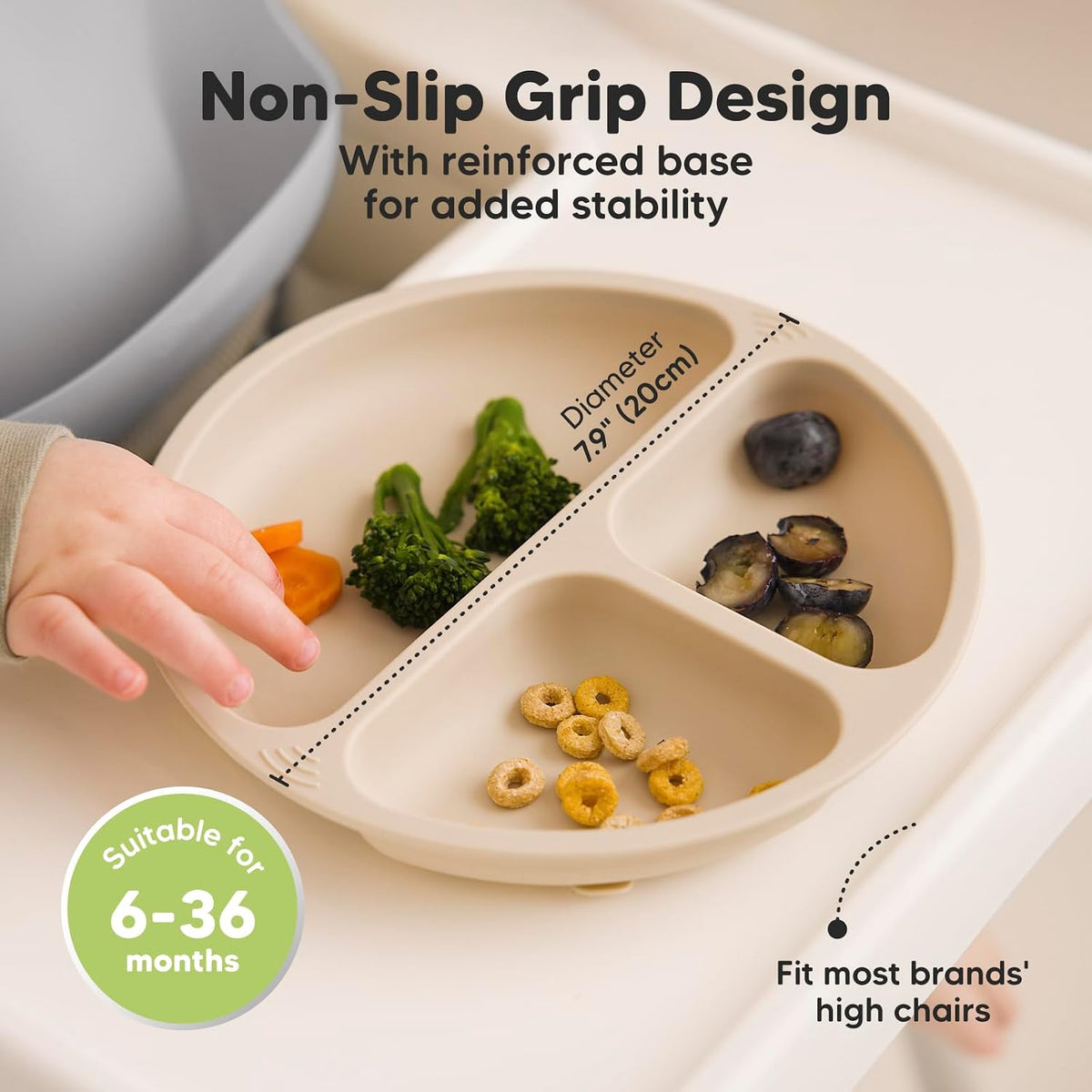 Silicone suction plates with lids, view 7