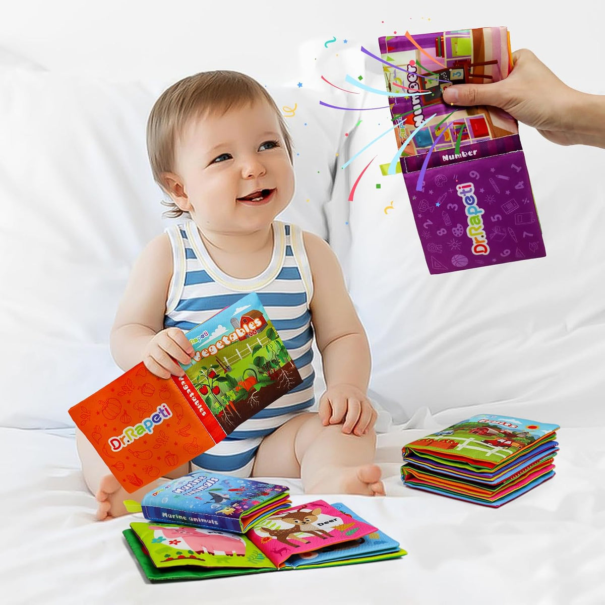 Soft cloth baby books, 6-pack, view 7