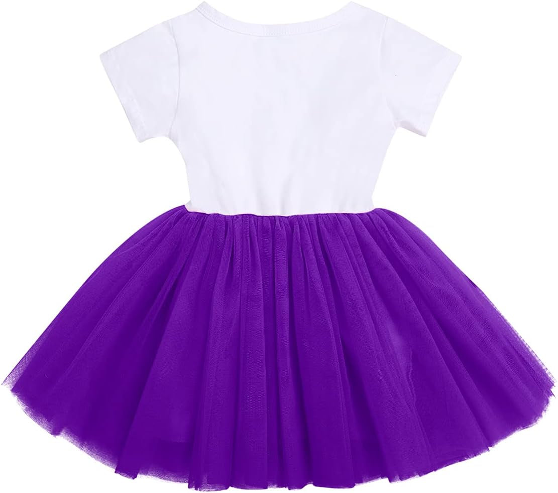 Toddler girl tutu princess birthday dress, view 4