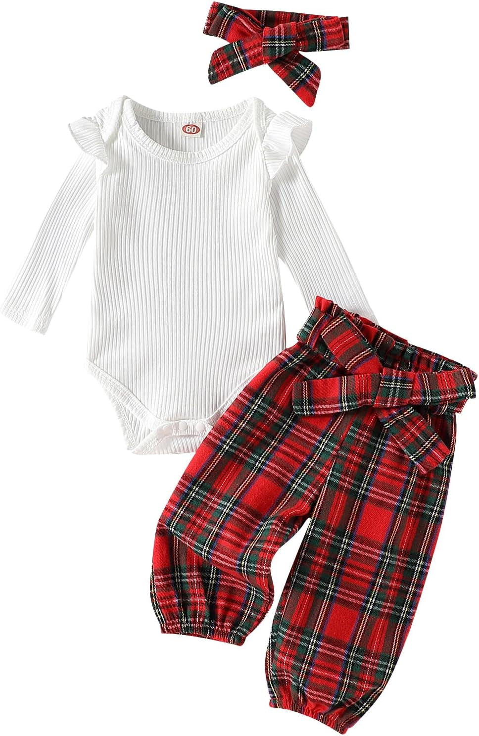 Newborn Infant Girl Clothes Rib Knit Romper Daisy Print Pants Headband Baby Clothes for Girls 0 3 6 12 18 24 Months