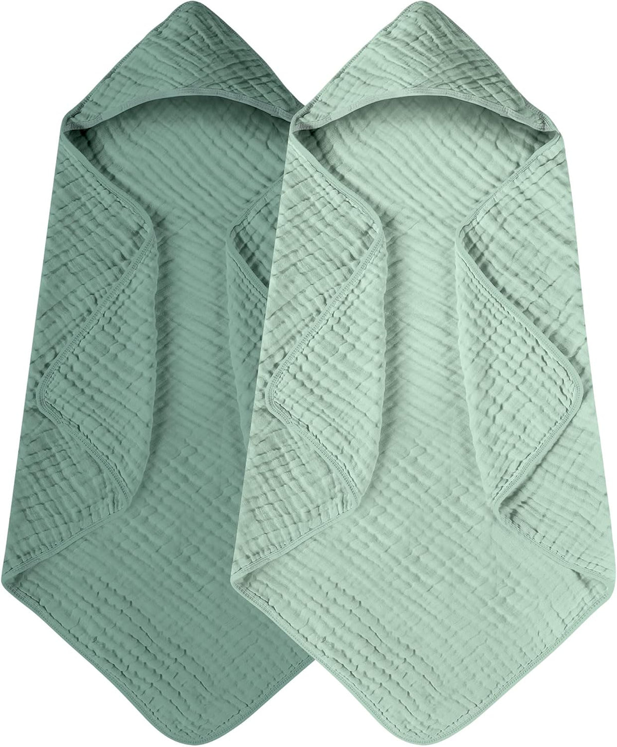 Muslin hooded baby towels, 2-pack, view 7