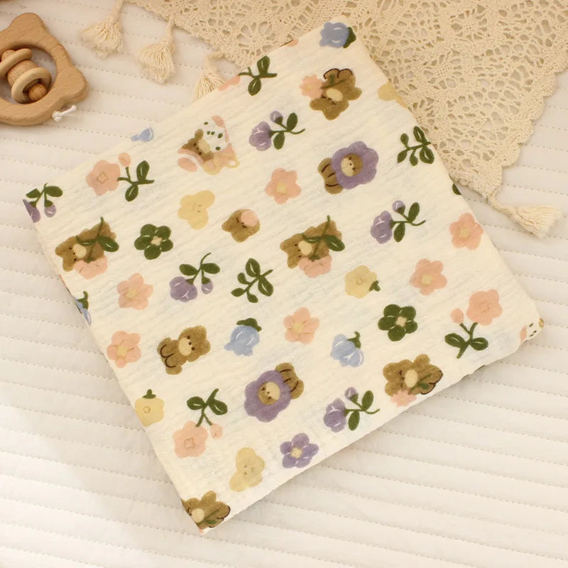 Adorable Cotton Muslin Baby Swaddle Blanket - Soft, Breathable, and Perfect for Newborns!