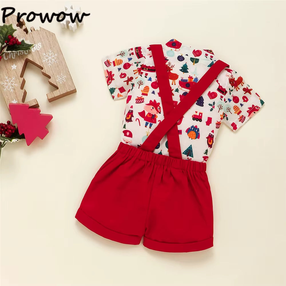My First Christmas fox and deer romper set for baby boys, view 4