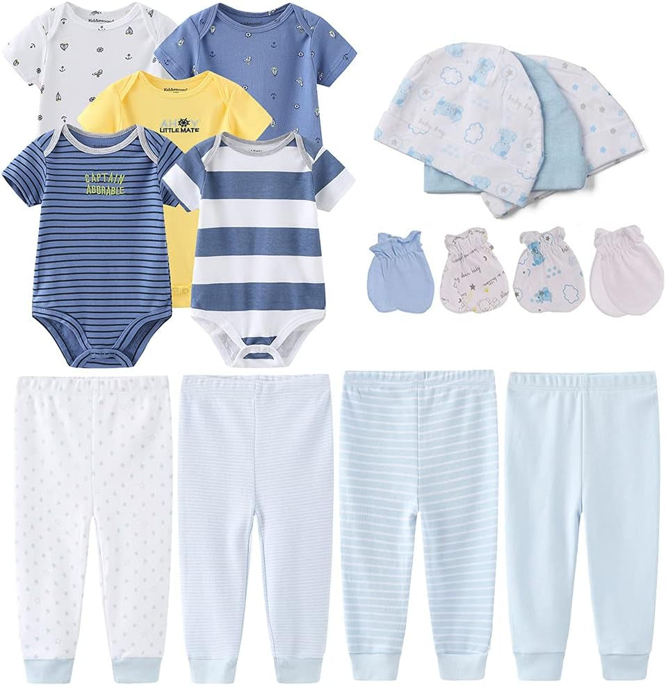 Ultimate 19-Piece Unisex Baby Layette Essentials Gift Set for Newborns