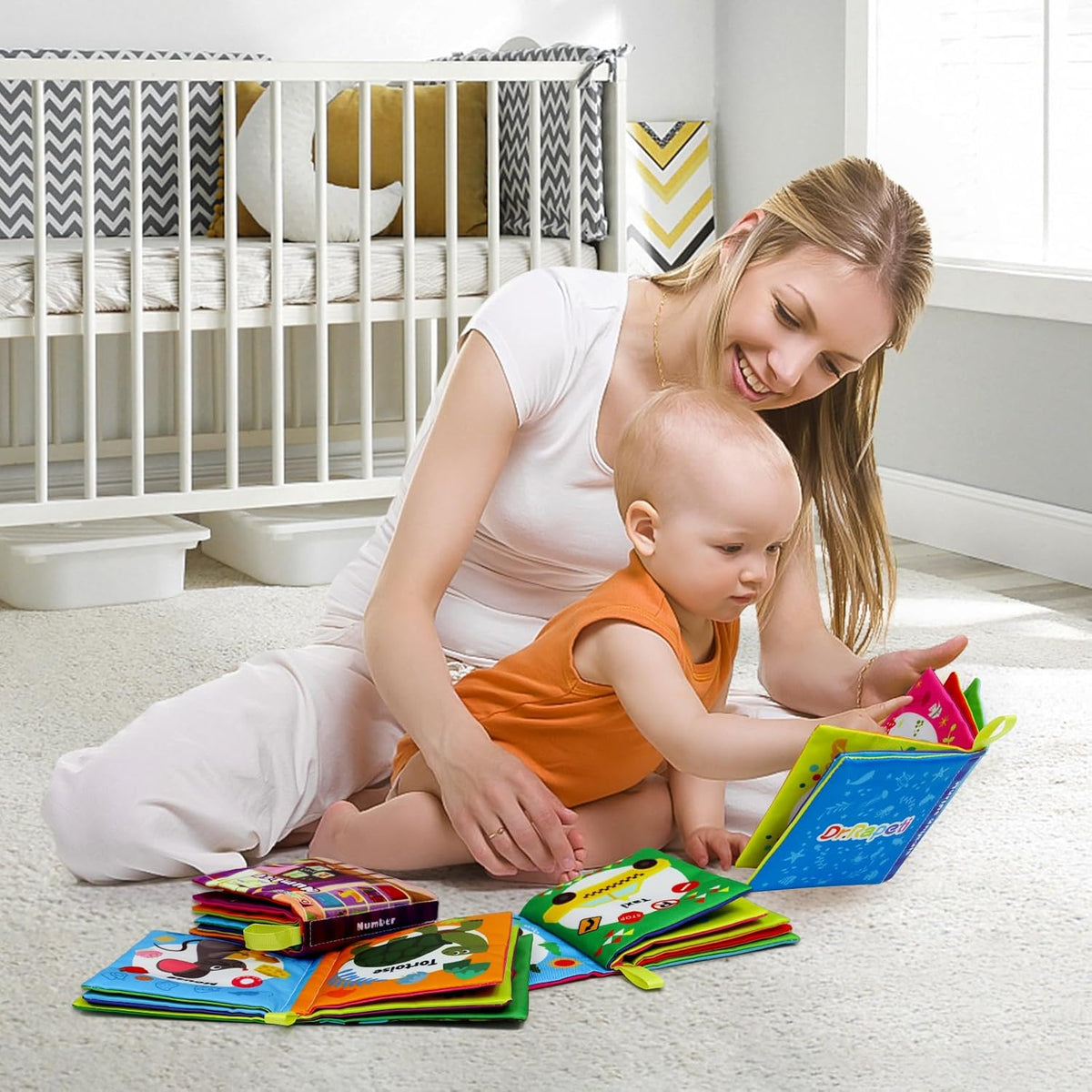 Soft cloth baby books, 6-pack, view 6