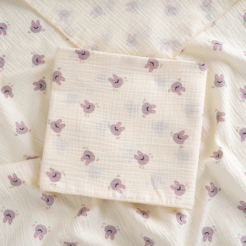 Adorable Cotton Muslin Baby Swaddle Blanket - Soft, Breathable, and Perfect for Newborns!