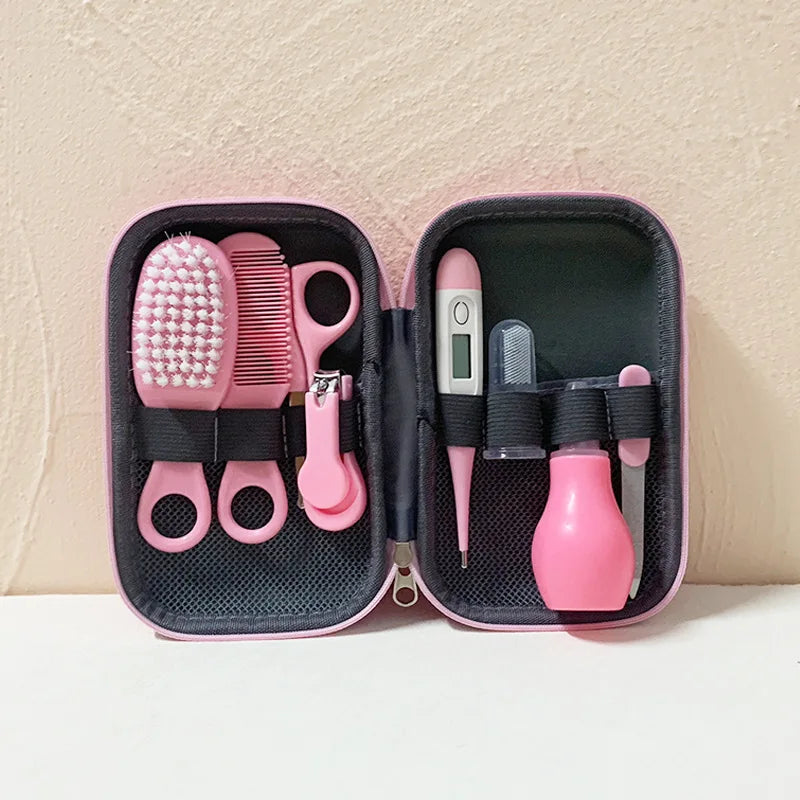 Eight-piece newborn grooming and care kit