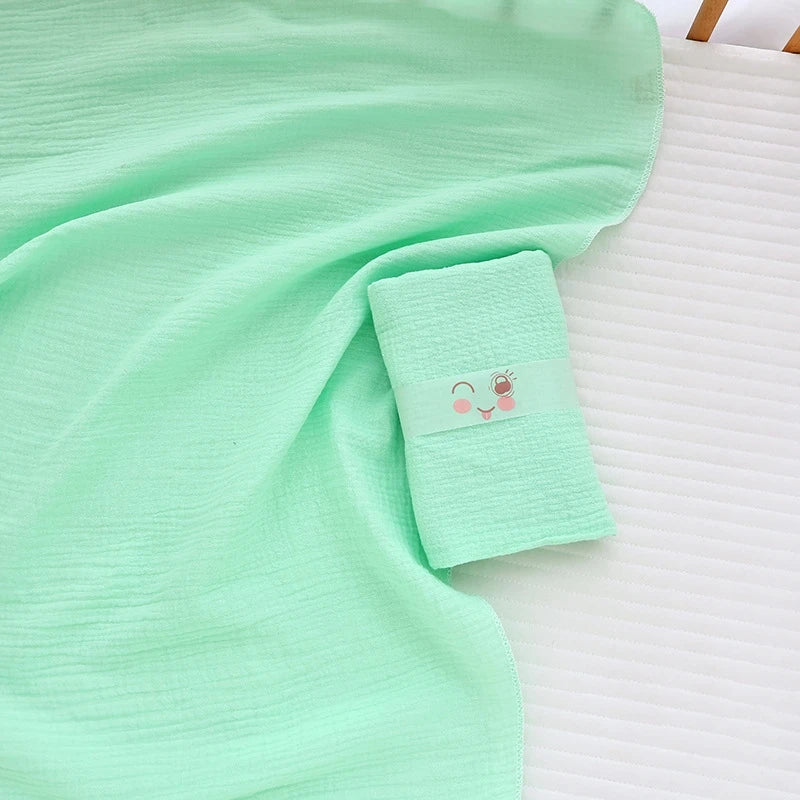 Adorable Cotton Muslin Baby Swaddle Blanket - Soft, Breathable, and Perfect for Newborns!