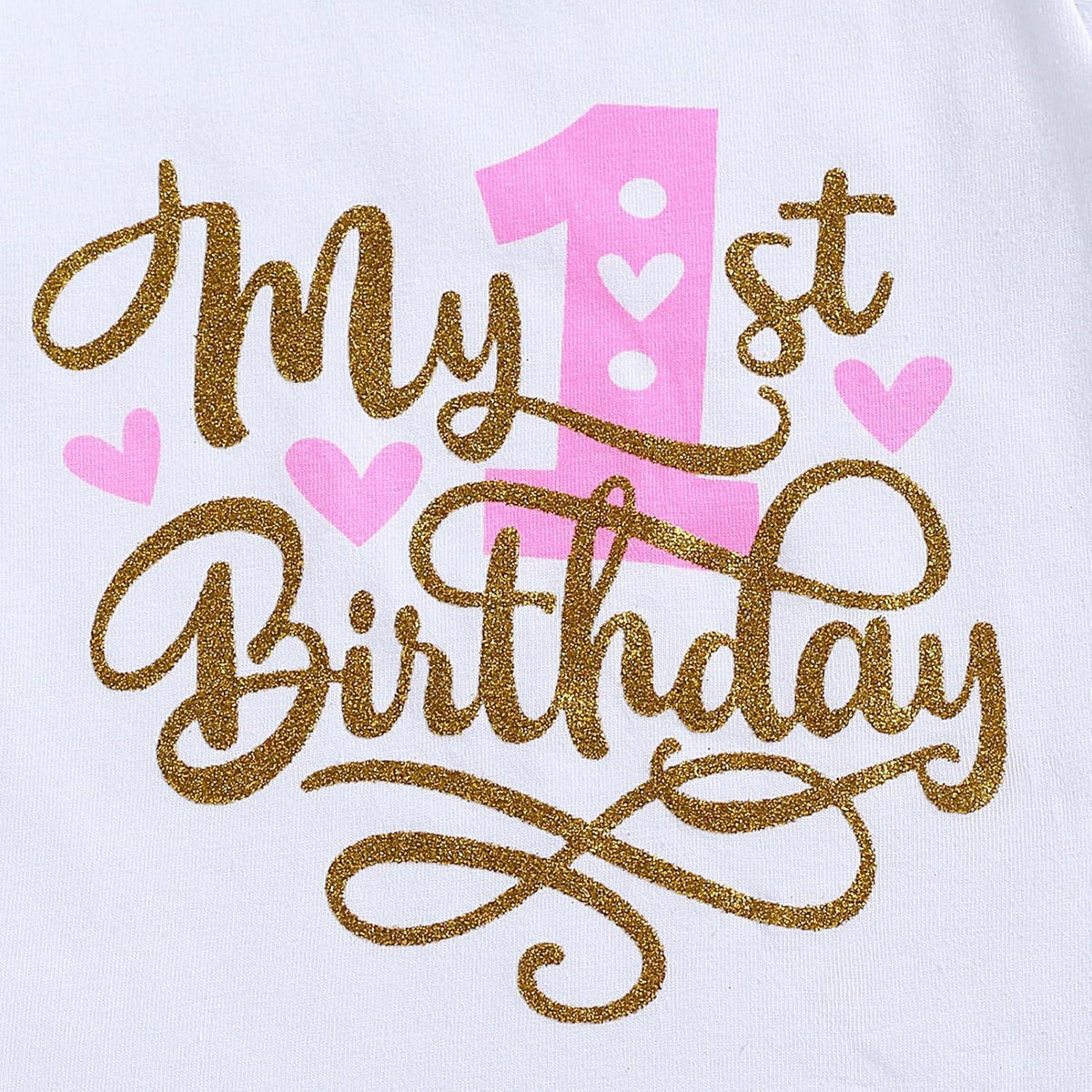 First birthday cake smash outfit with romper, tutu and headband, view 5