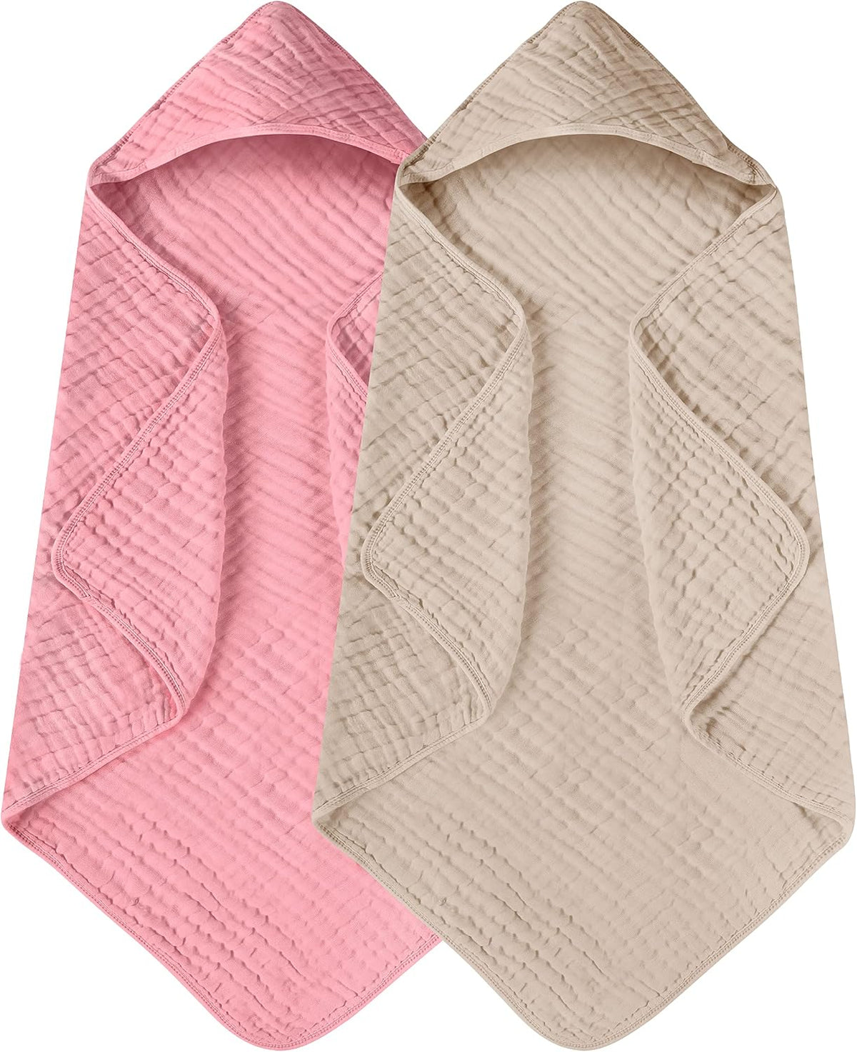 Muslin hooded baby towels, 2-pack, view 30