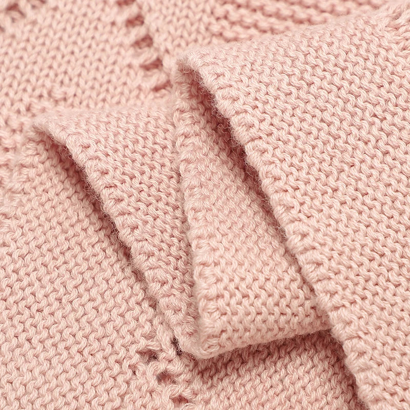 Cotton knit baby swaddle wrap blanket, view 5