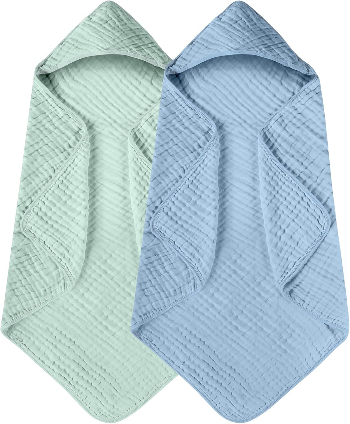 Muslin hooded baby towels, 2-pack, view 27