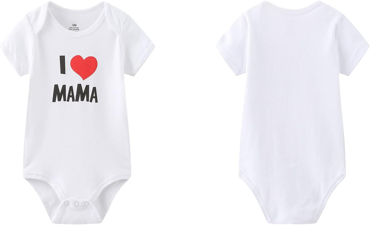 Unisex baby short sleeve bodysuit and pants set, view 2
