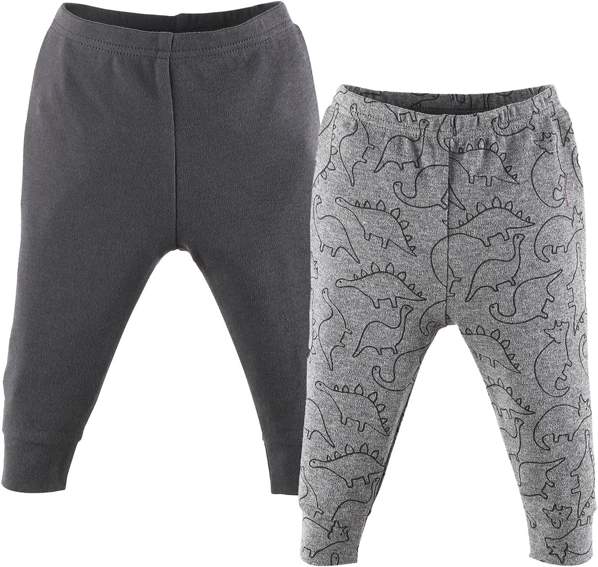 Dinosaur and camo print cotton baby pants, five-pack, view 4