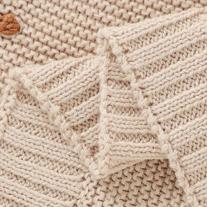 Soft knit cotton baby blanket, view 5