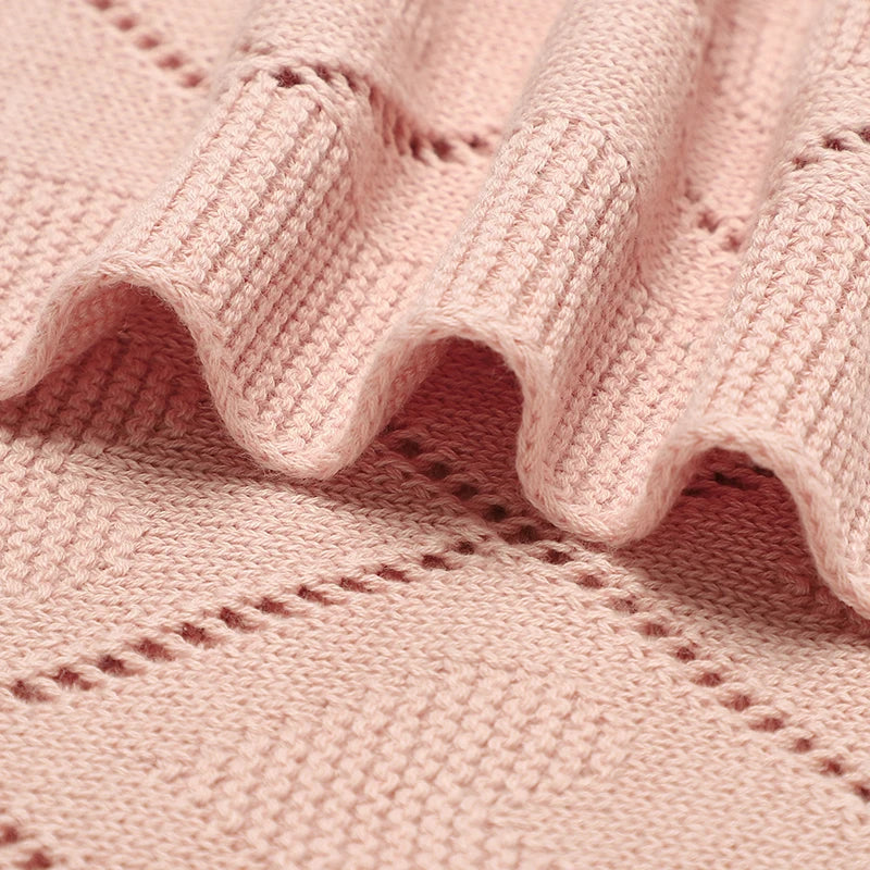 Cotton knit baby swaddle wrap blanket, view 4