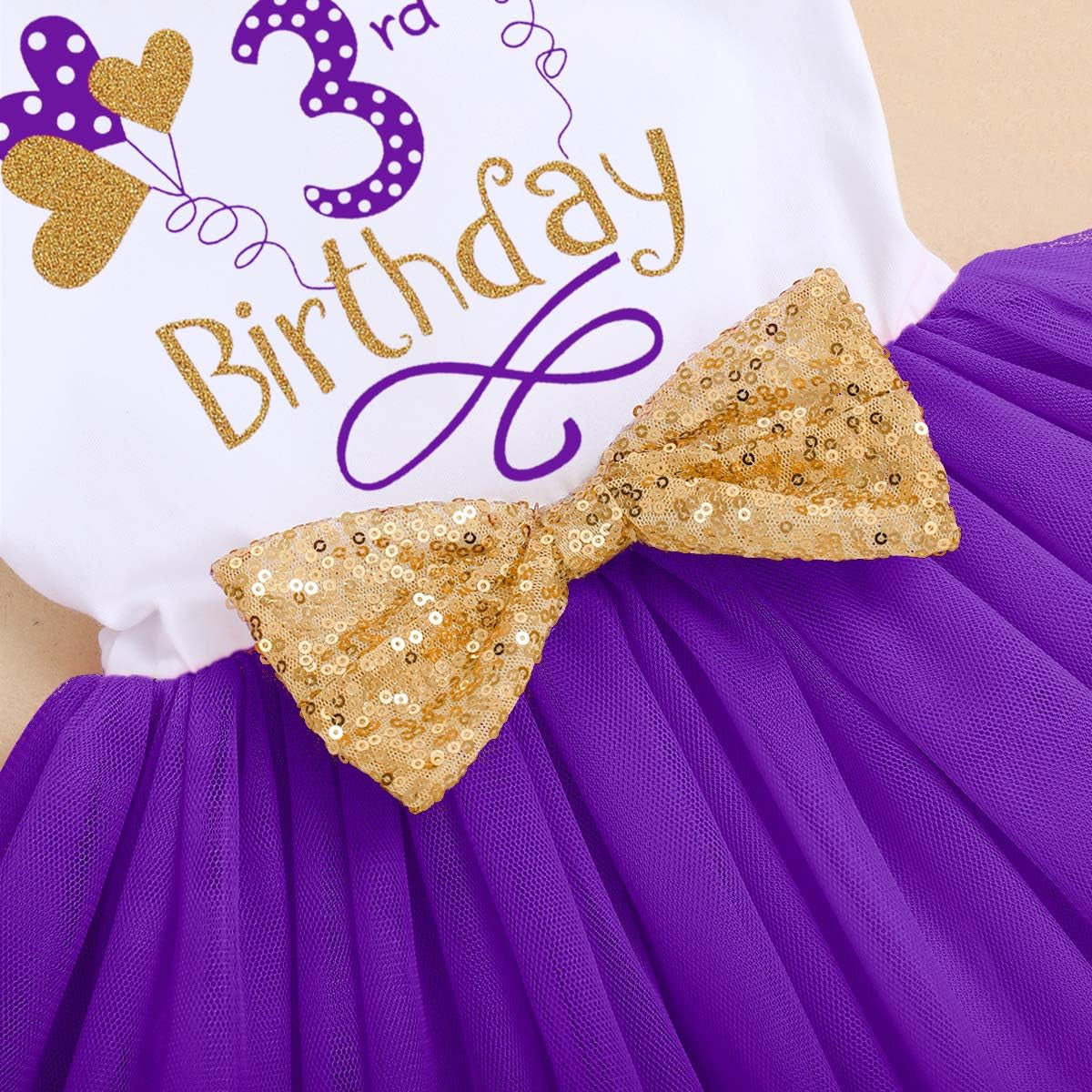 Toddler girl tutu princess birthday dress, view 2