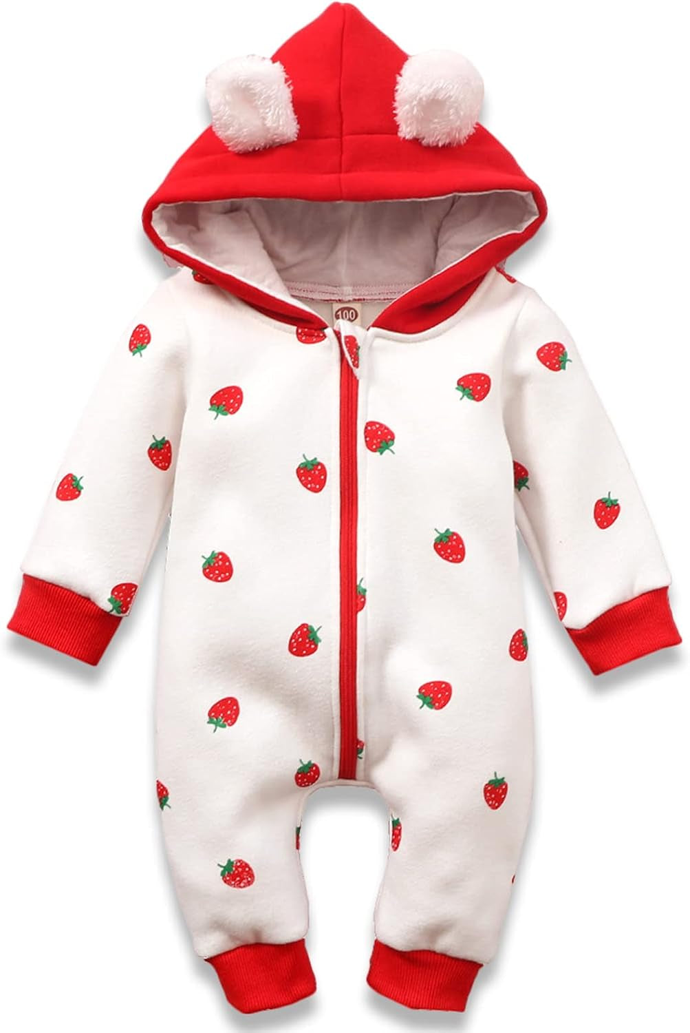 Cozy Winter Wonderland: Newborn Baby Girl Hooded Jumpsuit & Snowsuit Gift Set