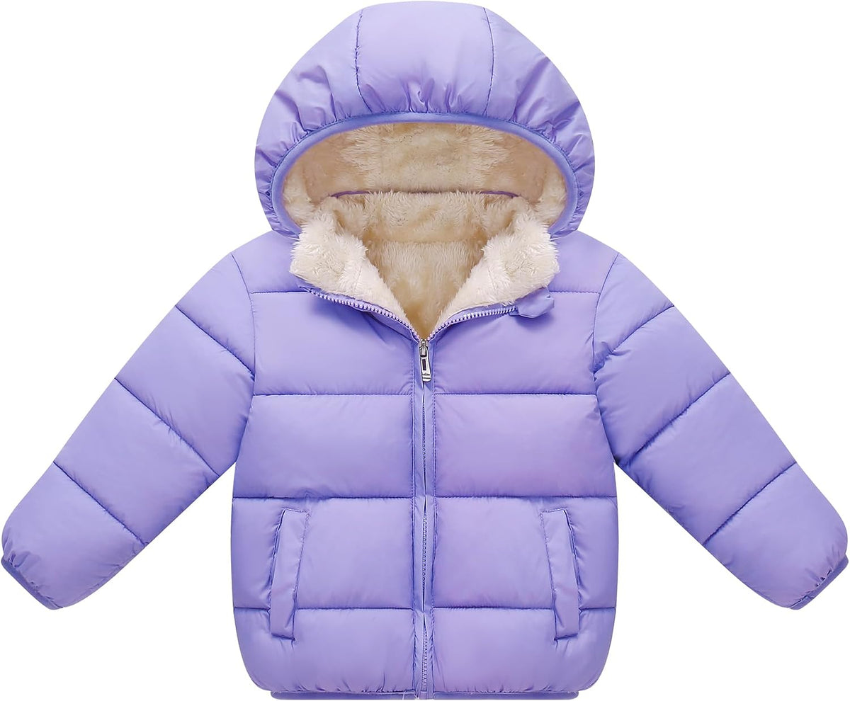 Hooded puffer winter coat, view 11
